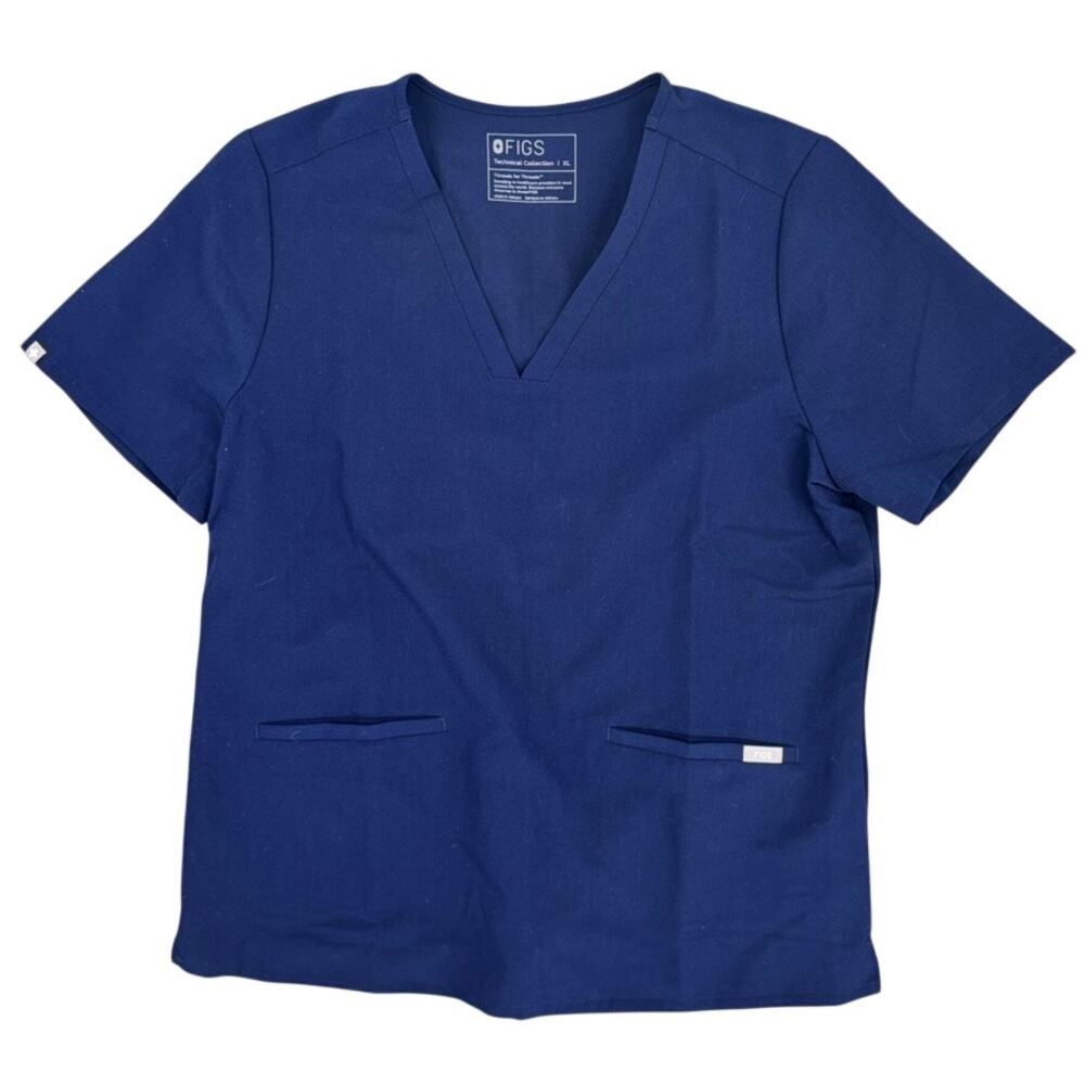 Figs Catarina One-Pocket Scrub Top XL Navy Blue
